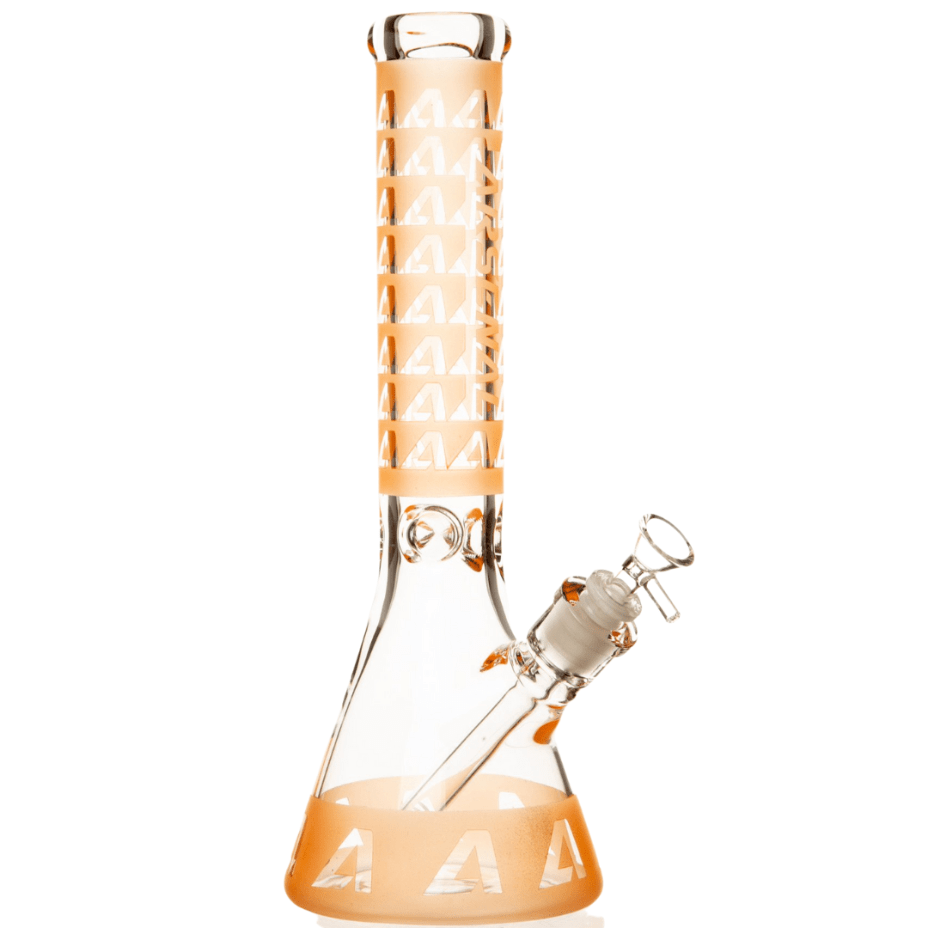 Arsenal 7mm Tangerine Spike Beaker Bong-14" Vapexcape Vape and Bong Shop Regina Saskatchewan