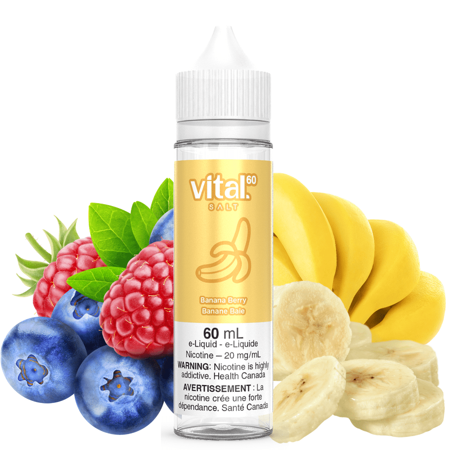 Banana Berry by Vital 60 Salt Vapexcape Vape and Bong Shop Regina Saskatchewan