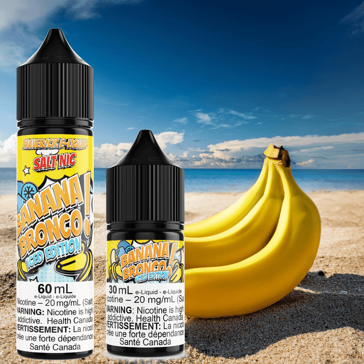 Banana Bronco Iced Salt by Maverick E-Liquid-60mL Vapexcape Vape and Bong Shop Regina Saskatchewan