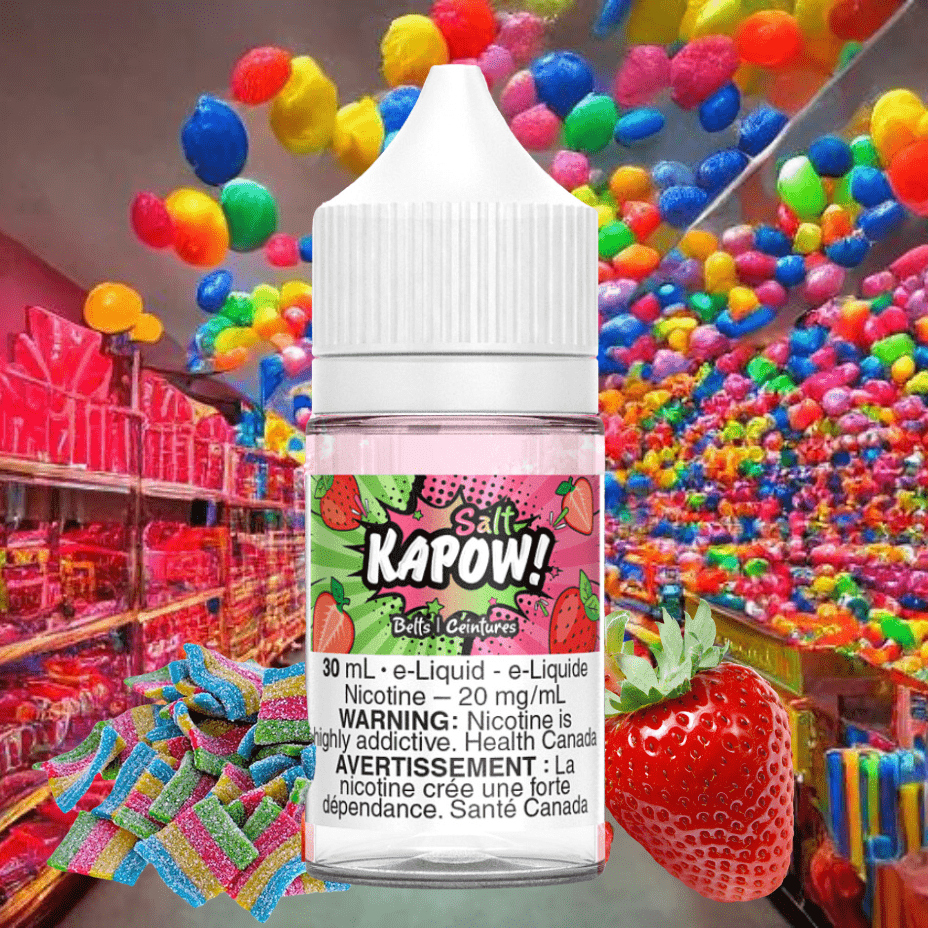 Belts Salt By Kapow E-Liquid Vapexcape Vape and Bong Shop Regina Saskatchewan