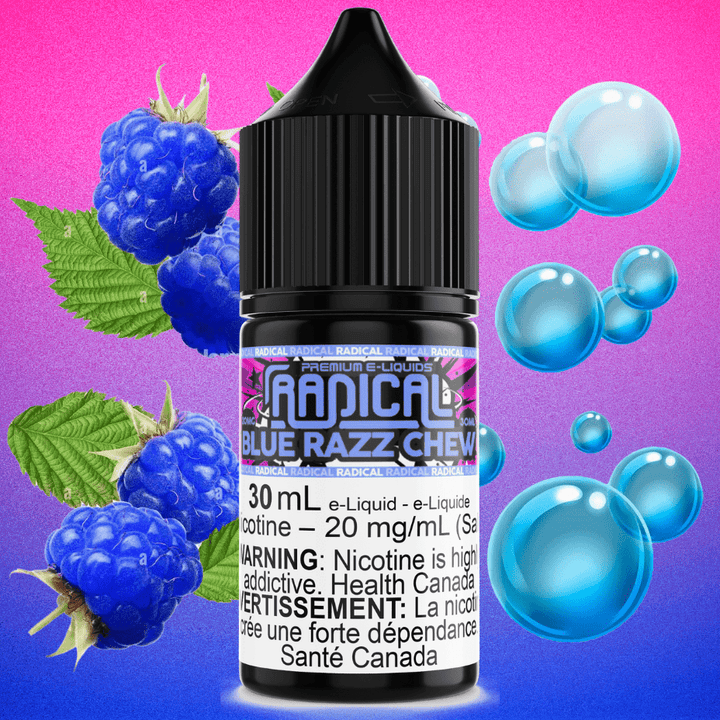 Blue Razz Chew Salt Nic by Radical E-liquid Vapexcape Vape and Bong Shop Regina Saskatchewan