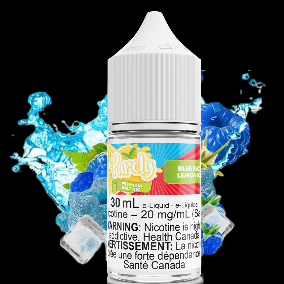 Blue Razz Lemon Ice Salt Nic by Purely E-Liquid 30ml / 12mg Vapexcape Vape and Bong Shop Regina Saskatchewan