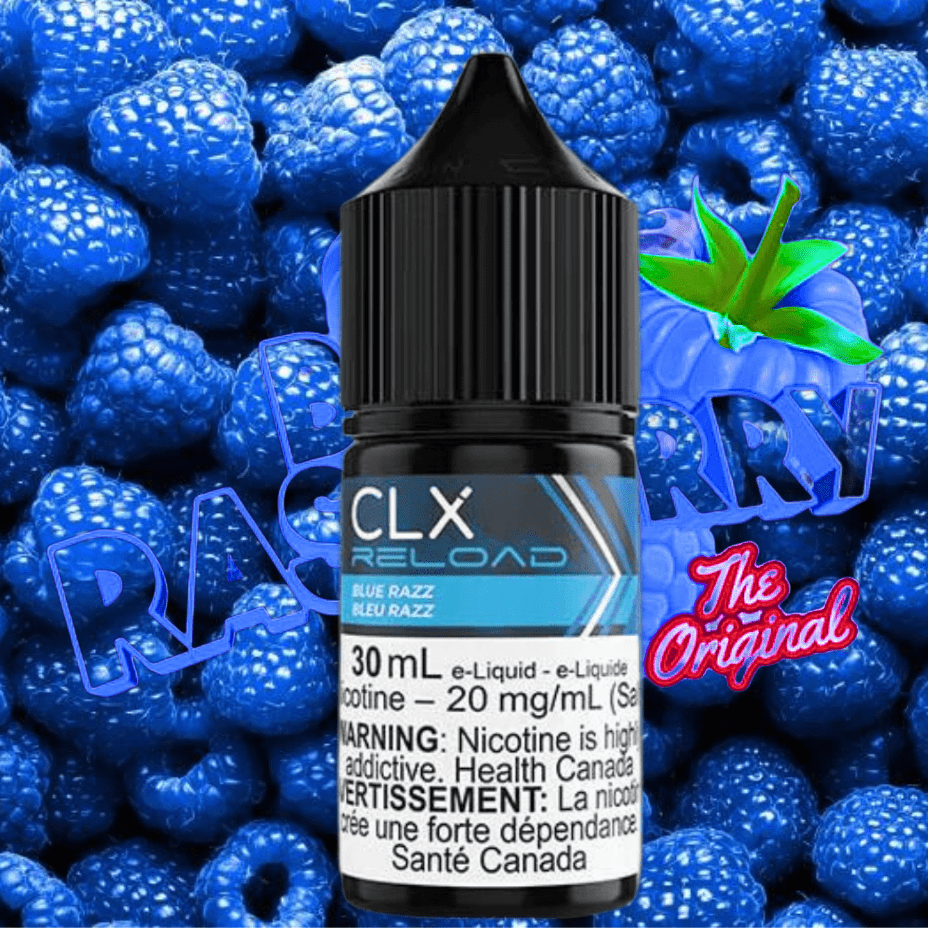 Blue Razz Salt by CLX Reload E-Liquid 30mL / 10mg Vapexcape Vape and Bong Shop Regina Saskatchewan