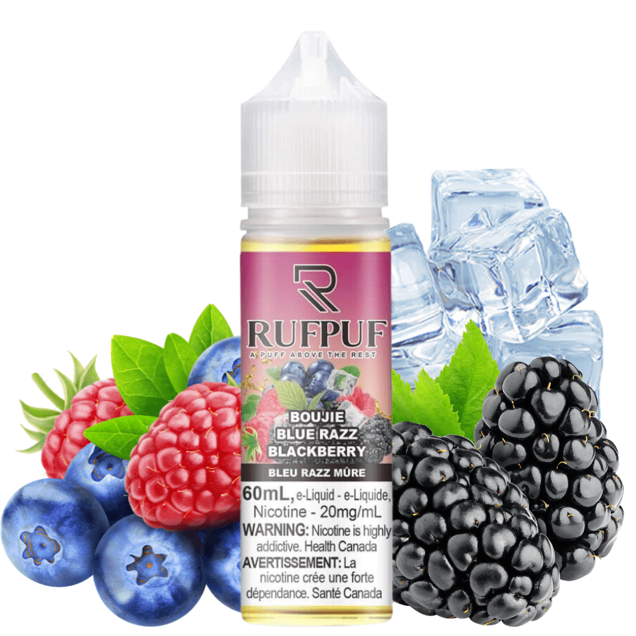 Boujie Blue Razz Blackberry Salt by Rufpuf E-Liquid-60ml 20mg / 60mL Vapexcape Vape and Bong Shop Regina Saskatchewan