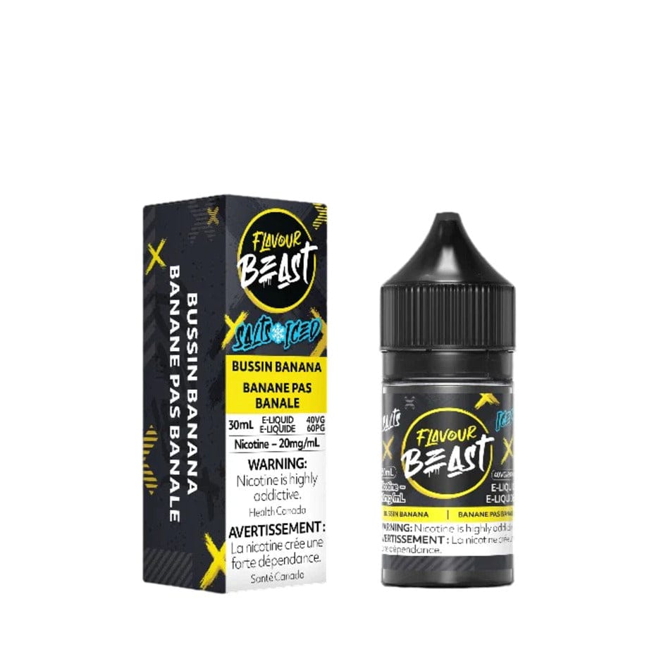 Bussin Banana Iced Salts by Flavour Beast E-Liquid 30ml / 20mg Vapexcape Vape and Bong Shop Regina Saskatchewan