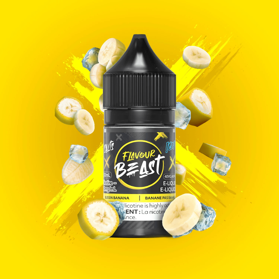 Bussin Banana Iced Salts by Flavour Beast E-Liquid 30ml / 20mg Vapexcape Vape and Bong Shop Regina Saskatchewan