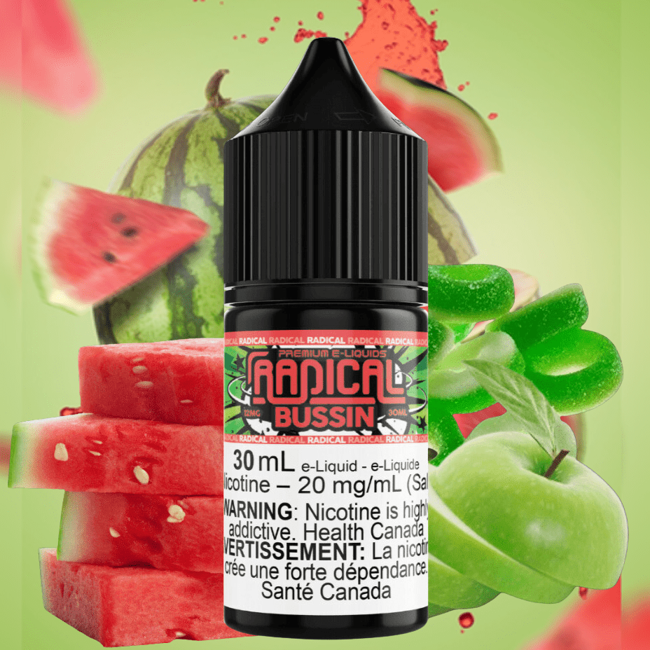 Bussin Salt Nic by Radical E-liquid 30ml / 12mg Vapexcape Vape and Bong Shop Regina Saskatchewan