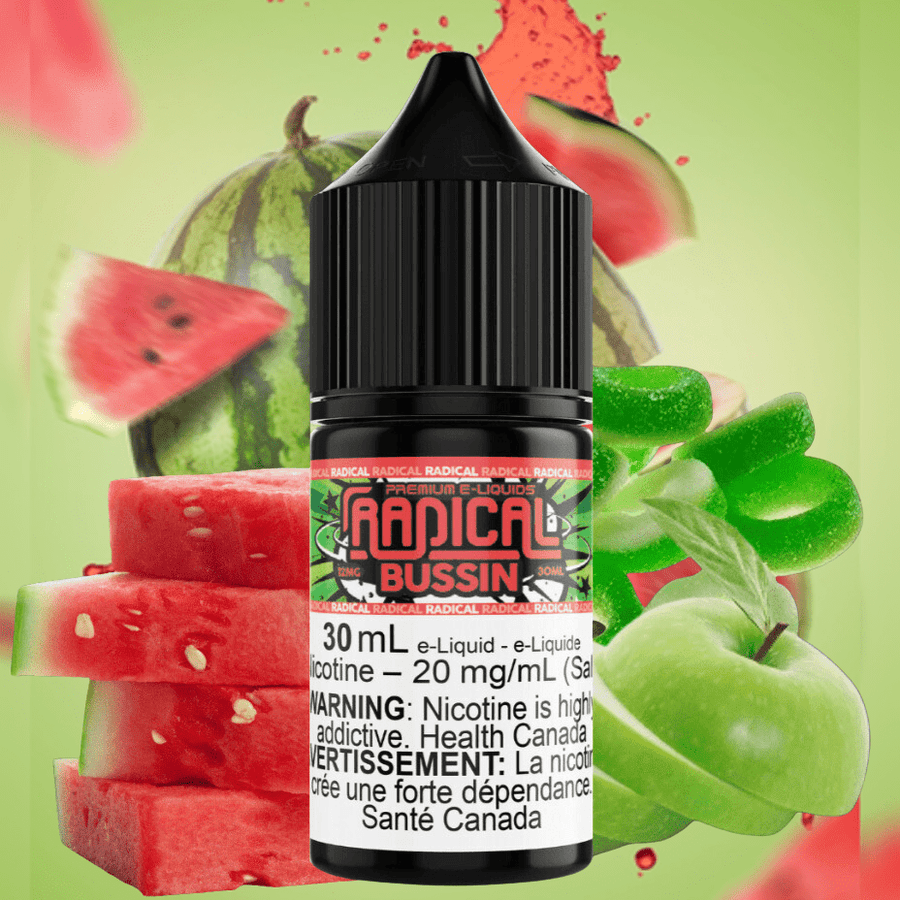 Bussin Salt Nic by Radical E-liquid 30ml / 12mg Vapexcape Vape and Bong Shop Regina Saskatchewan