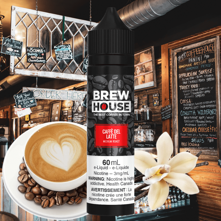 Caffe Del Latte by Brew House E-Liquid Vapexcape Vape and Bong Shop Regina Saskatchewan