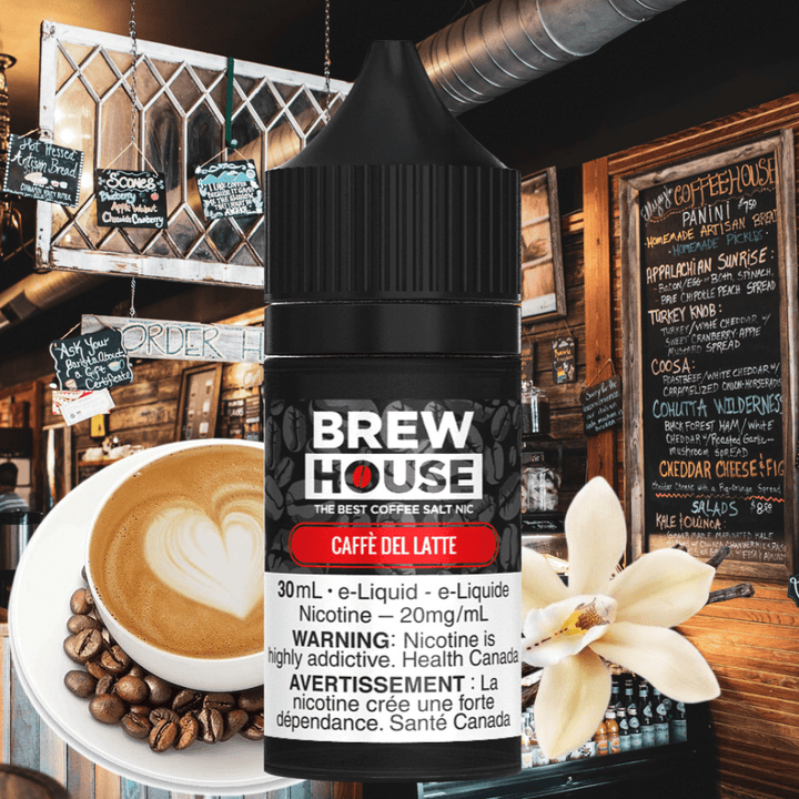 Caffe Del Latte Salt by Brew House E-Liquid Vapexcape Vape and Bong Shop Regina Saskatchewan