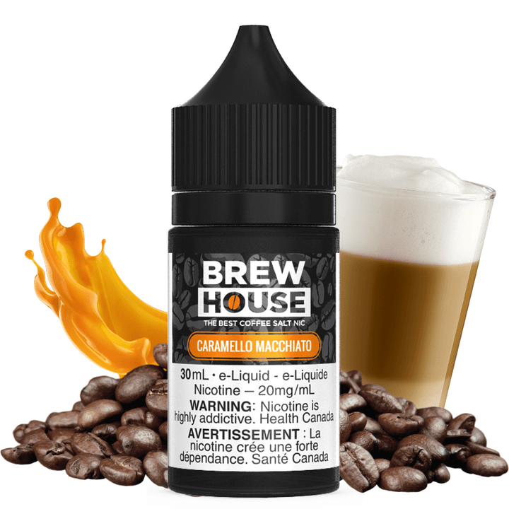 Caramello Macchiato Salt by Brew House E-Liquid 30ml / 12mg Vapexcape Vape and Bong Shop Regina Saskatchewan