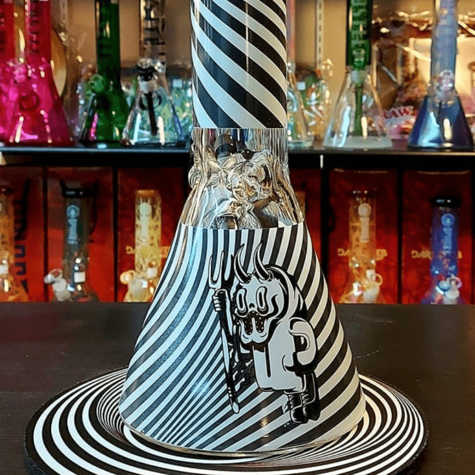 Castle Glassworks 7mm Demon Beaker Bong-16" Vapexcape Vape and Bong Shop Regina Saskatchewan