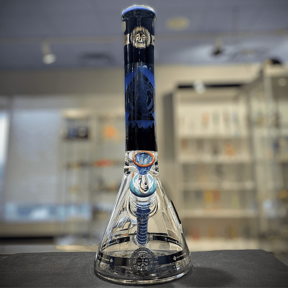 Cheech Glass 7mm Protect the Crest Beaker 14" Vapexcape Vape and Bong Shop Regina Saskatchewan