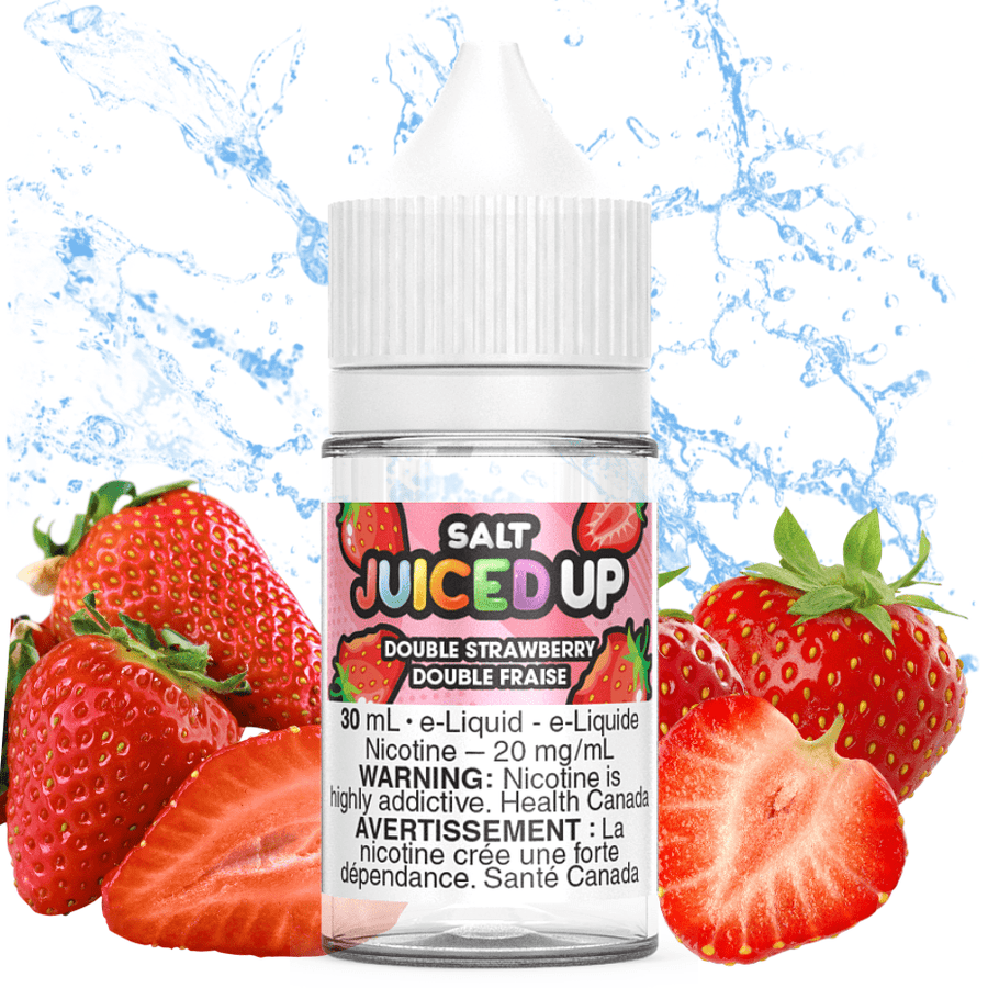 Double Strawberry Salts by Juiced Up E-Liquid 12mg Vapexcape Vape and Bong Shop Regina Saskatchewan