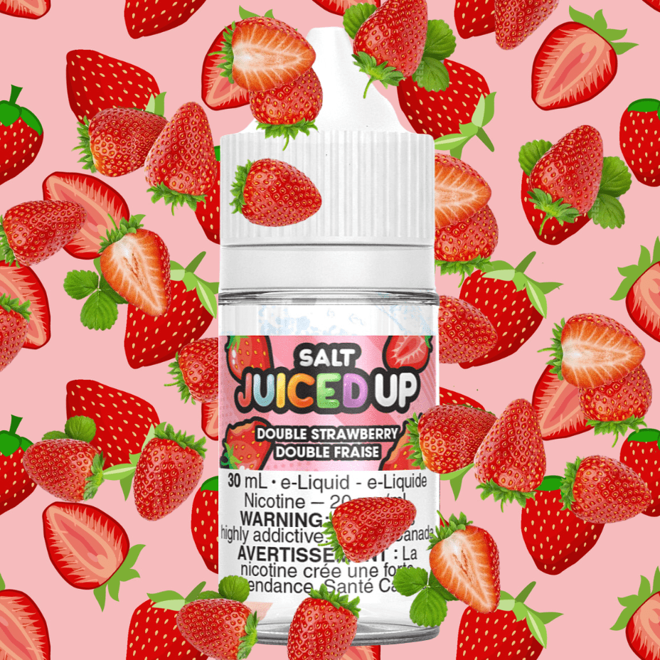 Double Strawberry Salts by Juiced Up E-Liquid Vapexcape Vape and Bong Shop Regina Saskatchewan