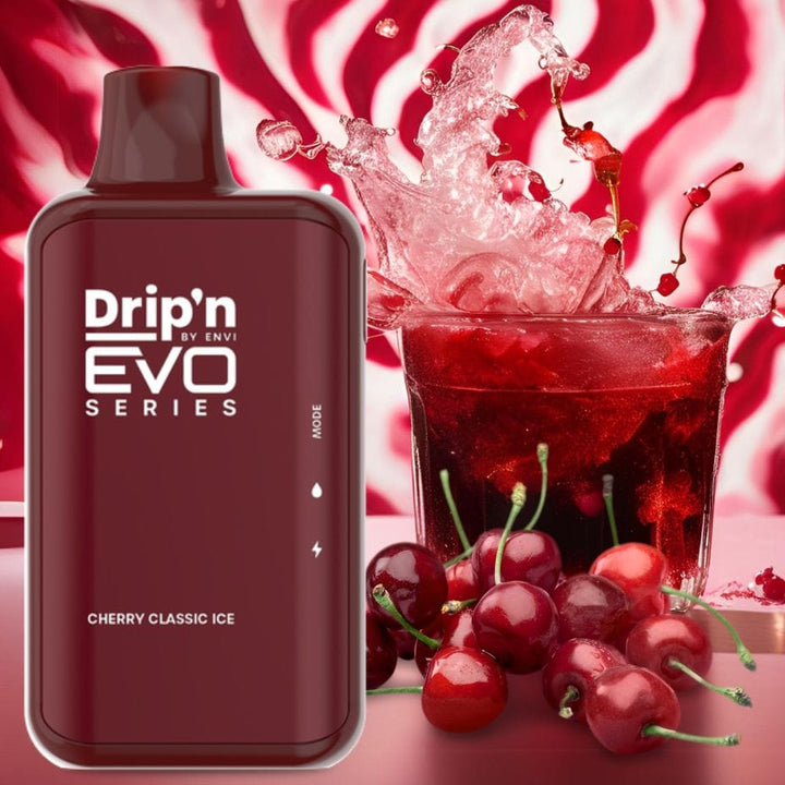 Drip'n by Envi EVO 28k Disposable Vape-Cherry Classic 28000 Puffs / 20mg Vapexcape Vape and Bong Shop Regina Saskatchewan