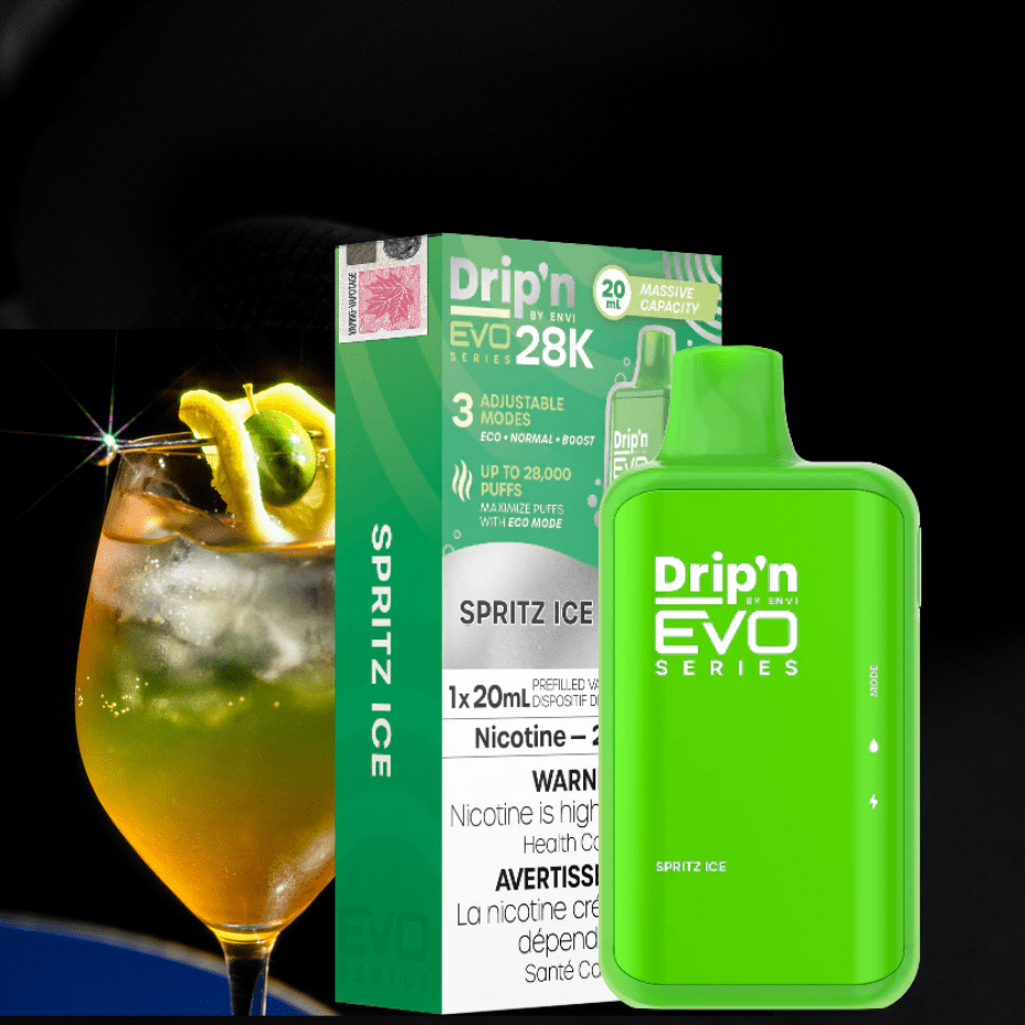 Drip'n by Envi EVO 28k Disposable Vape-Spritz Ice 28000 Puffs / 20mg Vapexcape Vape and Bong Shop Regina Saskatchewan