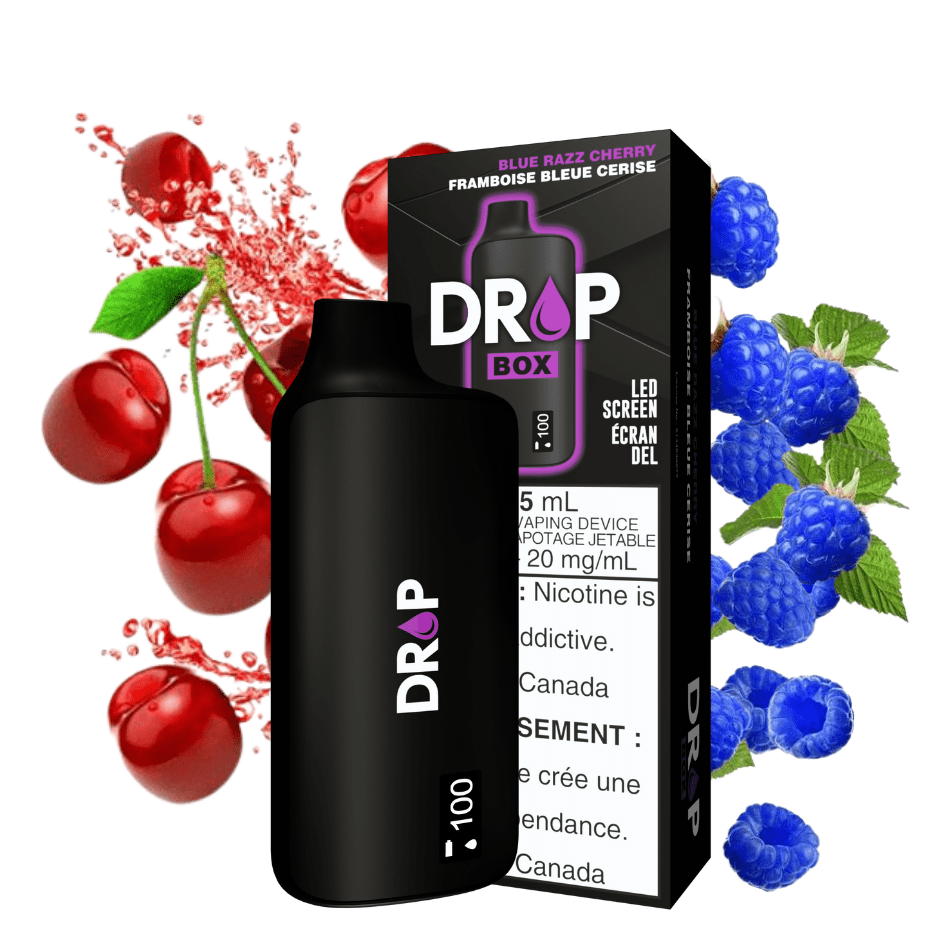 Drop Box 8500 Disposable Vape-Blue Razz Cherry 15ml / 8500Puffs Vapexcape Vape and Bong Shop Regina Saskatchewan