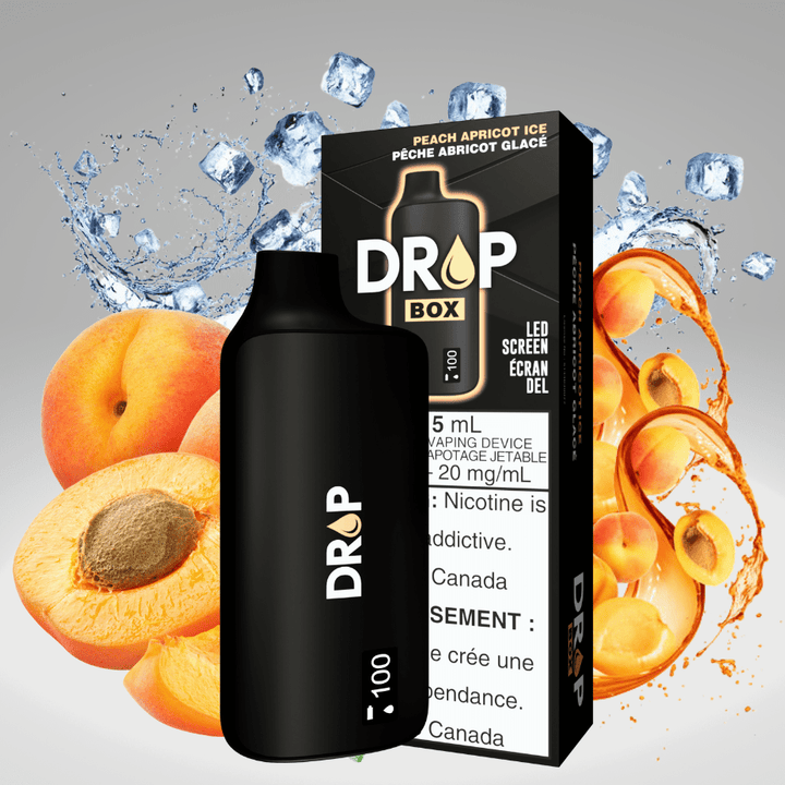 Drop Box 8500 Disposable Vape-Peach Apricot Ice 15ml / 8500Puffs Vapexcape Vape and Bong Shop Regina Saskatchewan