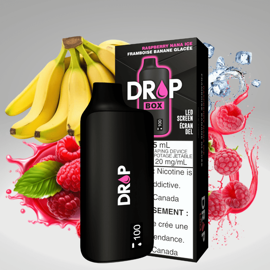 Drop Box 8500 Disposable Vape-Raspberry Nana Ice 15ml / 8500Puffs Vapexcape Vape and Bong Shop Regina Saskatchewan