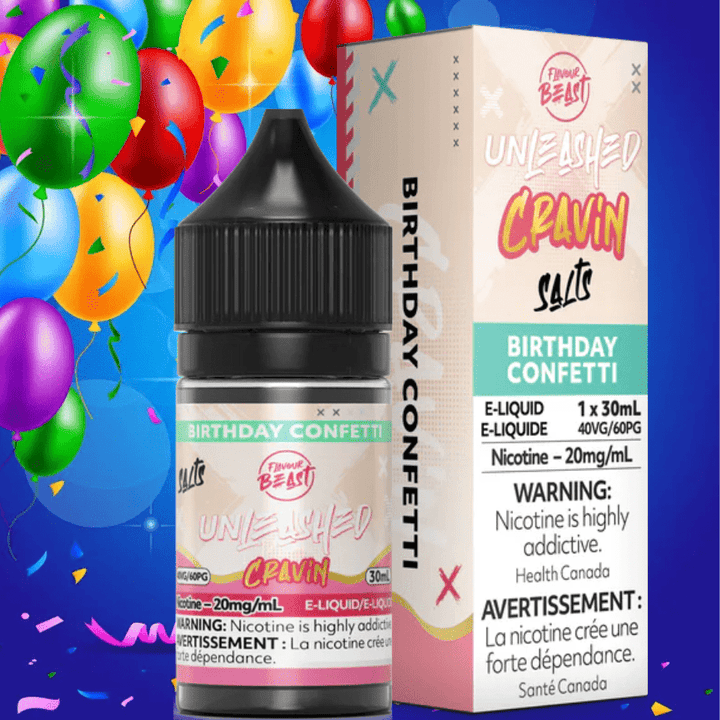 Flavor Beast Unleashed Cravin Salts-Birthday Confetti 30ml / 20mg Vapexcape Vape and Bong Shop Regina Saskatchewan