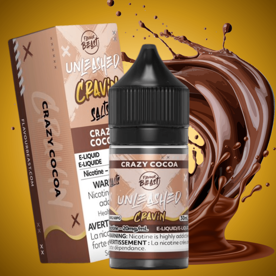 Flavor Beast Unleashed Cravin Salts-Crazy Cocoa 30ml / 20mg Vapexcape Vape and Bong Shop Regina Saskatchewan