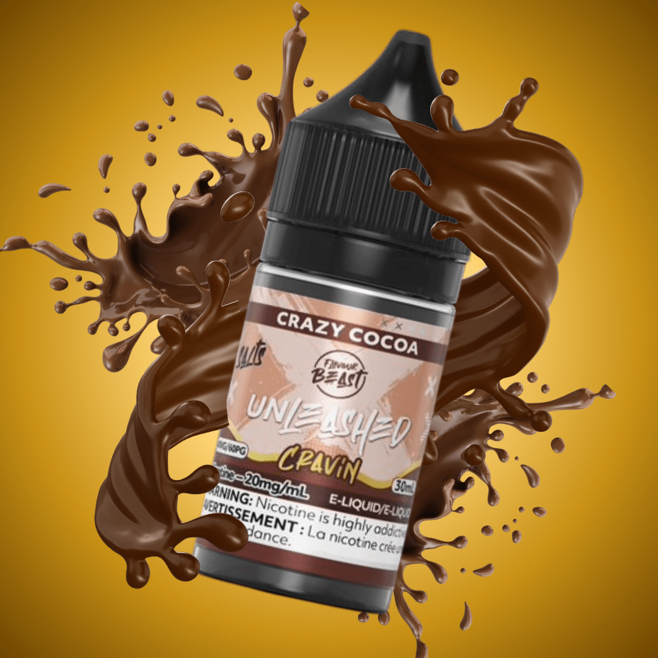 Flavor Beast Unleashed Cravin Salts-Crazy Cocoa 30ml / 20mg Vapexcape Vape and Bong Shop Regina Saskatchewan