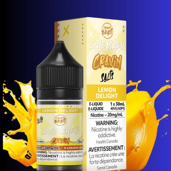 Flavor Beast Unleashed Cravin Salts-Lemon Delight 30ml / 20mg Vapexcape Vape and Bong Shop Regina Saskatchewan