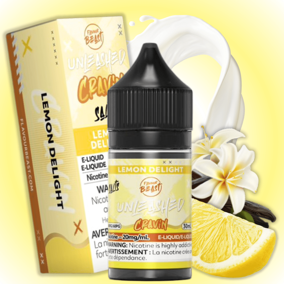 Flavor Beast Unleashed Cravin Salts-Lemon Delight 30ml / 20mg Vapexcape Vape and Bong Shop Regina Saskatchewan