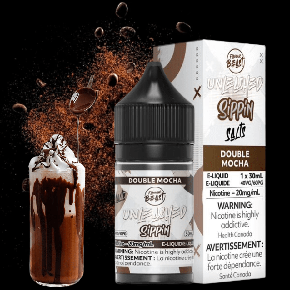 Flavor Beast Unleashed Sippin Salts-Double Mocha 30ml / 20mg Vapexcape Vape and Bong Shop Regina Saskatchewan