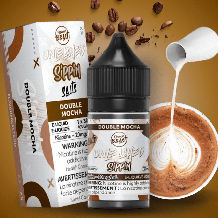 Flavor Beast Unleashed Sippin Salts-Double Mocha 30ml / 20mg Vapexcape Vape and Bong Shop Regina Saskatchewan