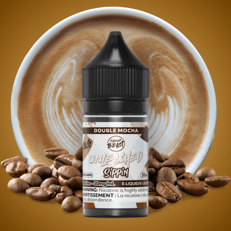 Flavor Beast Unleashed Sippin Salts-Double Mocha 30ml / 20mg Vapexcape Vape and Bong Shop Regina Saskatchewan