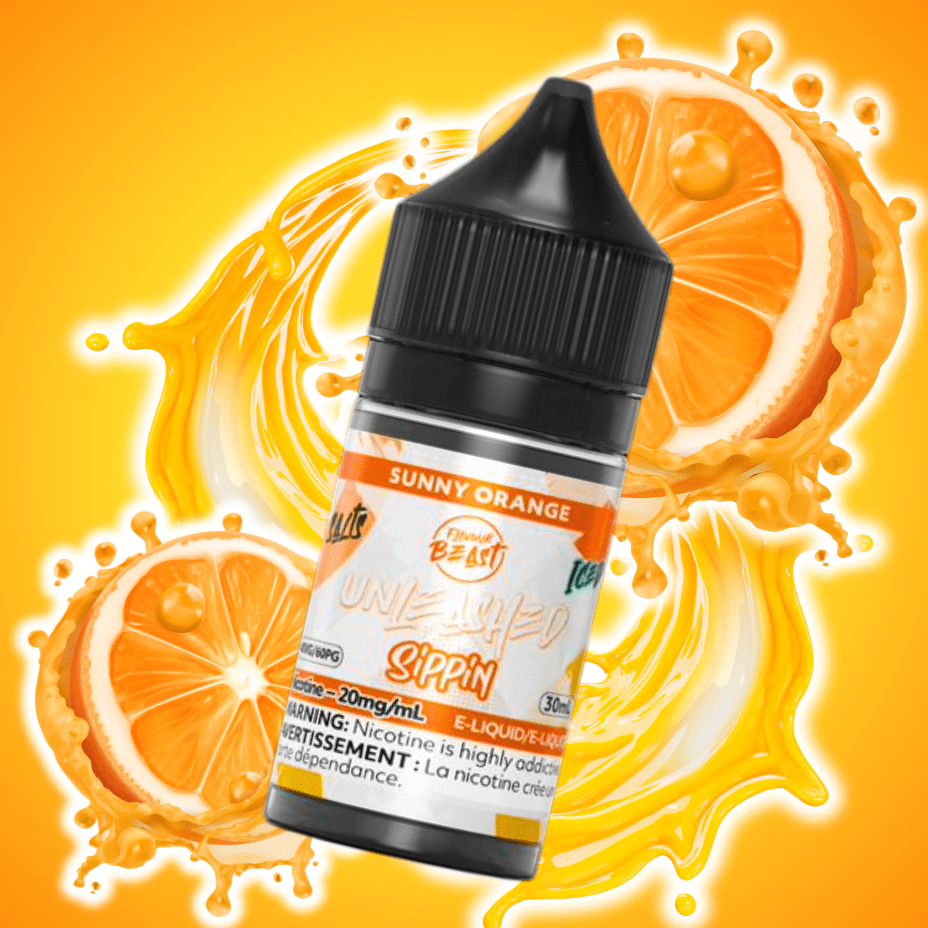 Flavor Beast Unleashed Sippin Salts-Sunny Orange 30ml / 20mg Vapexcape Vape and Bong Shop Regina Saskatchewan