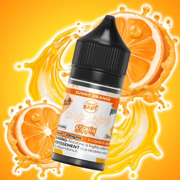 Flavor Beast Unleashed Sippin Salts-Sunny Orange 30ml / 20mg Vapexcape Vape and Bong Shop Regina Saskatchewan