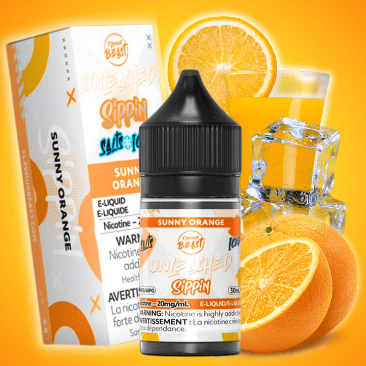 Flavor Beast Unleashed Sippin Salts-Sunny Orange 30ml / 20mg Vapexcape Vape and Bong Shop Regina Saskatchewan