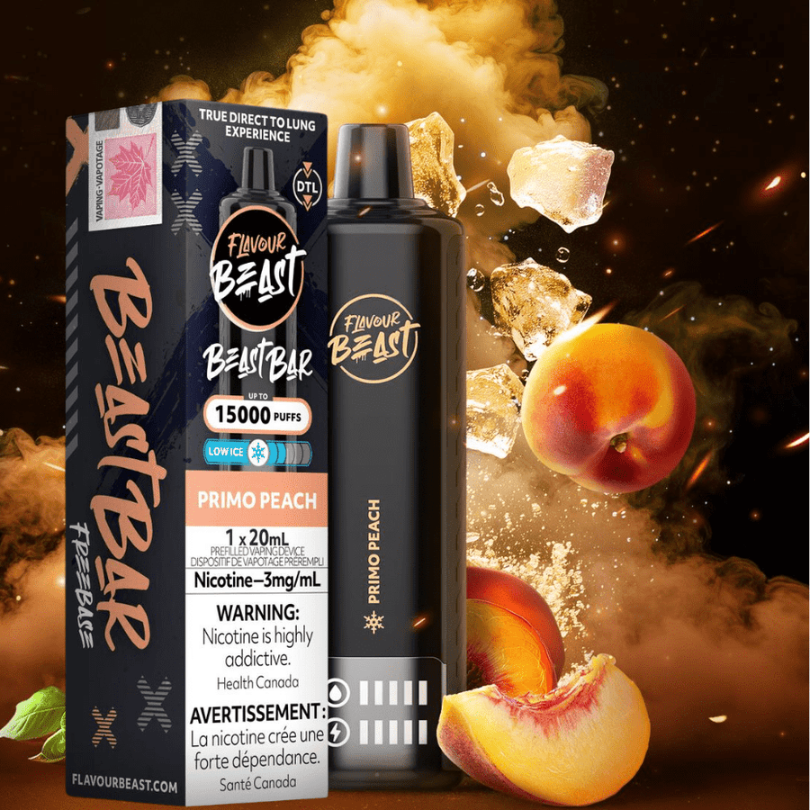 Flavour Beast Beast Bar 15k Disposable Vape-Primo Peach 3mg / 15000 Puffs Vapexcape Vape and Bong Shop Regina Saskatchewan