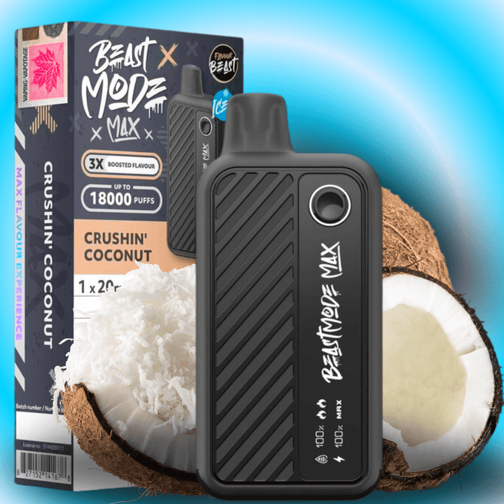 Flavour Beast Beast Mode Max 18k Disposable-Crushin Coconut 20ml / 18000 Puffs Vapexcape Vape and Bong Shop Regina Saskatchewan