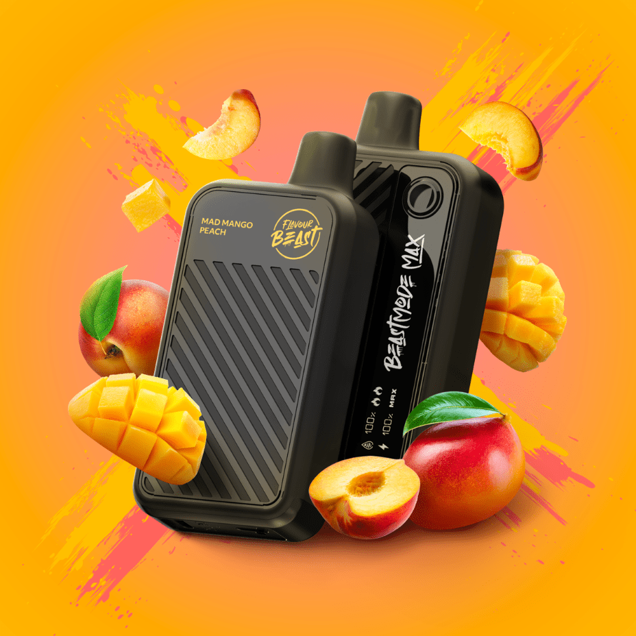 Flavour Beast Beast Mode Max 18k Disposable - Mad Mango Peach 20ml / 18000 Puffs Vapexcape Vape and Bong Shop Regina Saskatchewan