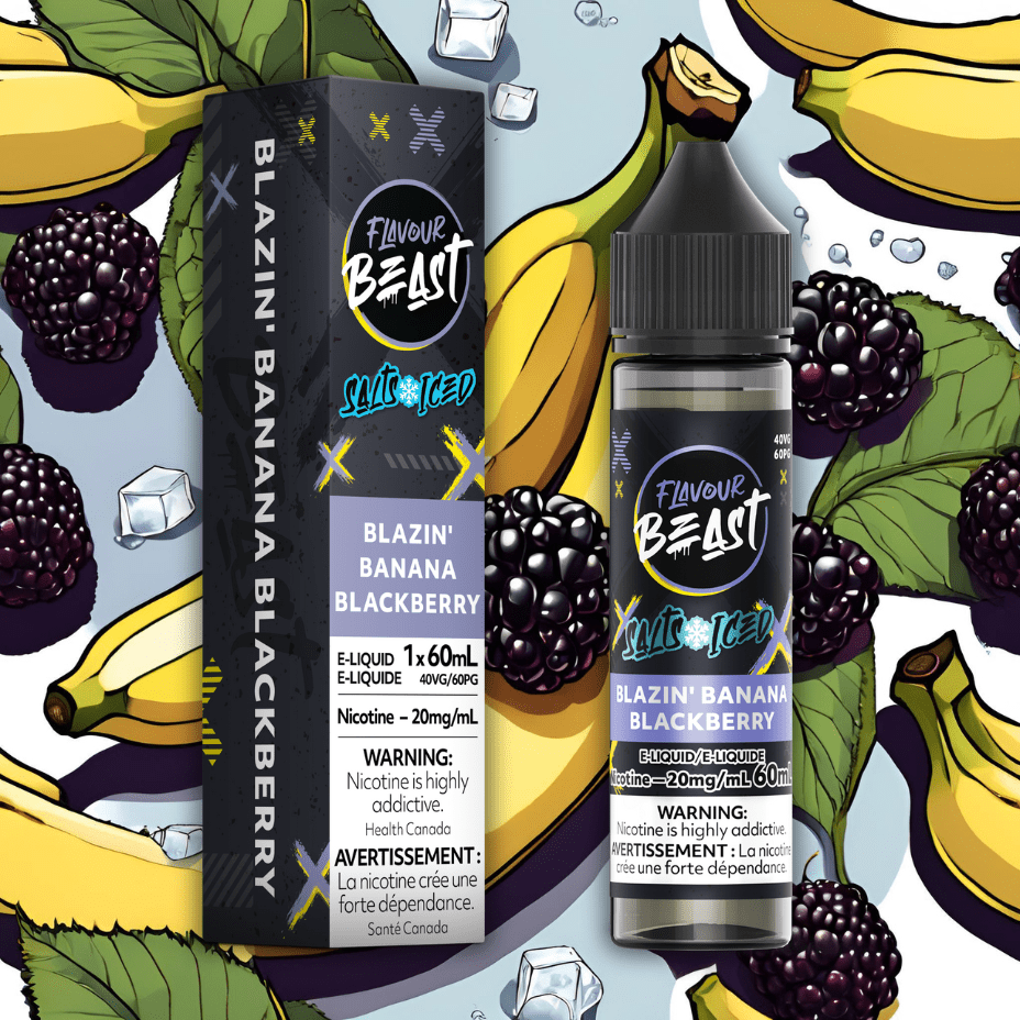 Flavour Beast Salt-Blazzin Banana Blackberry-60ml 60mL / 20mg Vapexcape Vape and Bong Shop Regina Saskatchewan