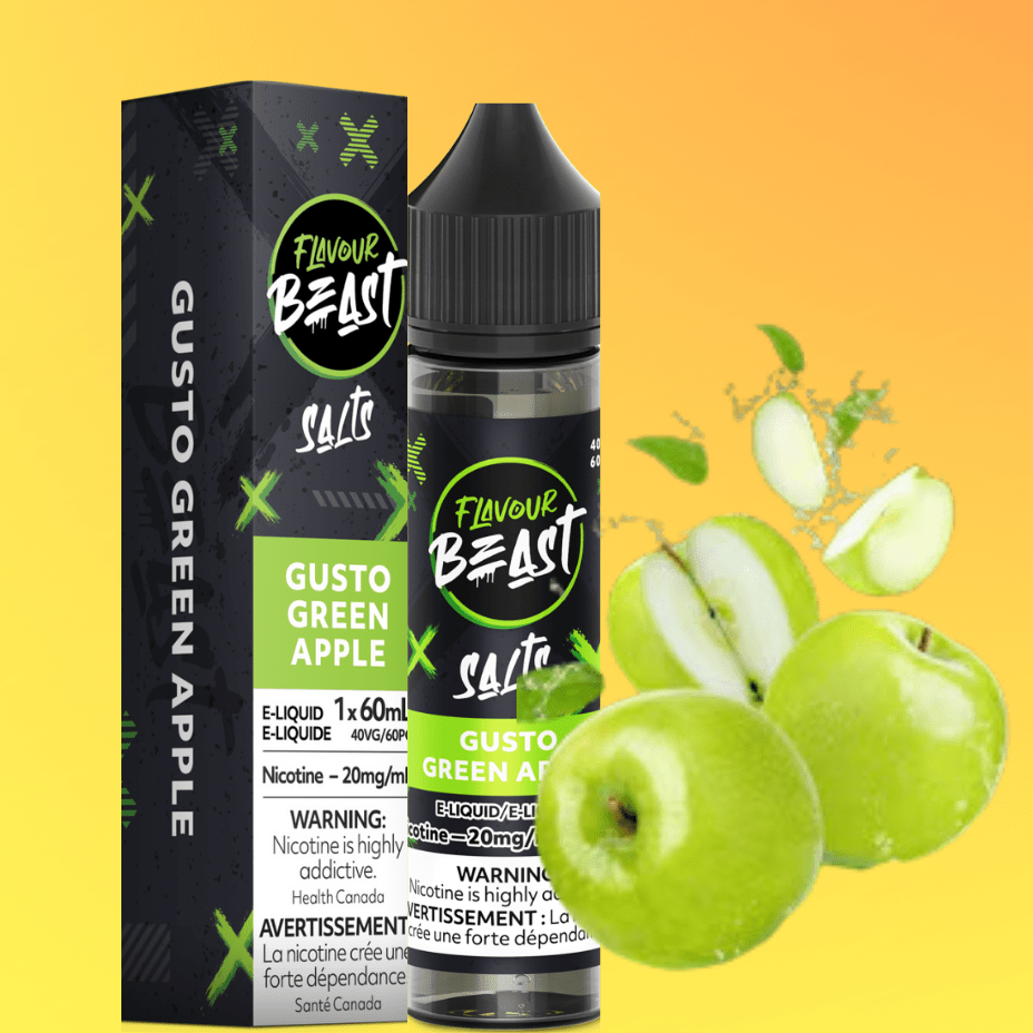 Flavour Beast Salt-Gusto Green Apple-60ml 60ml / 20mg Vapexcape Vape and Bong Shop Regina Saskatchewan