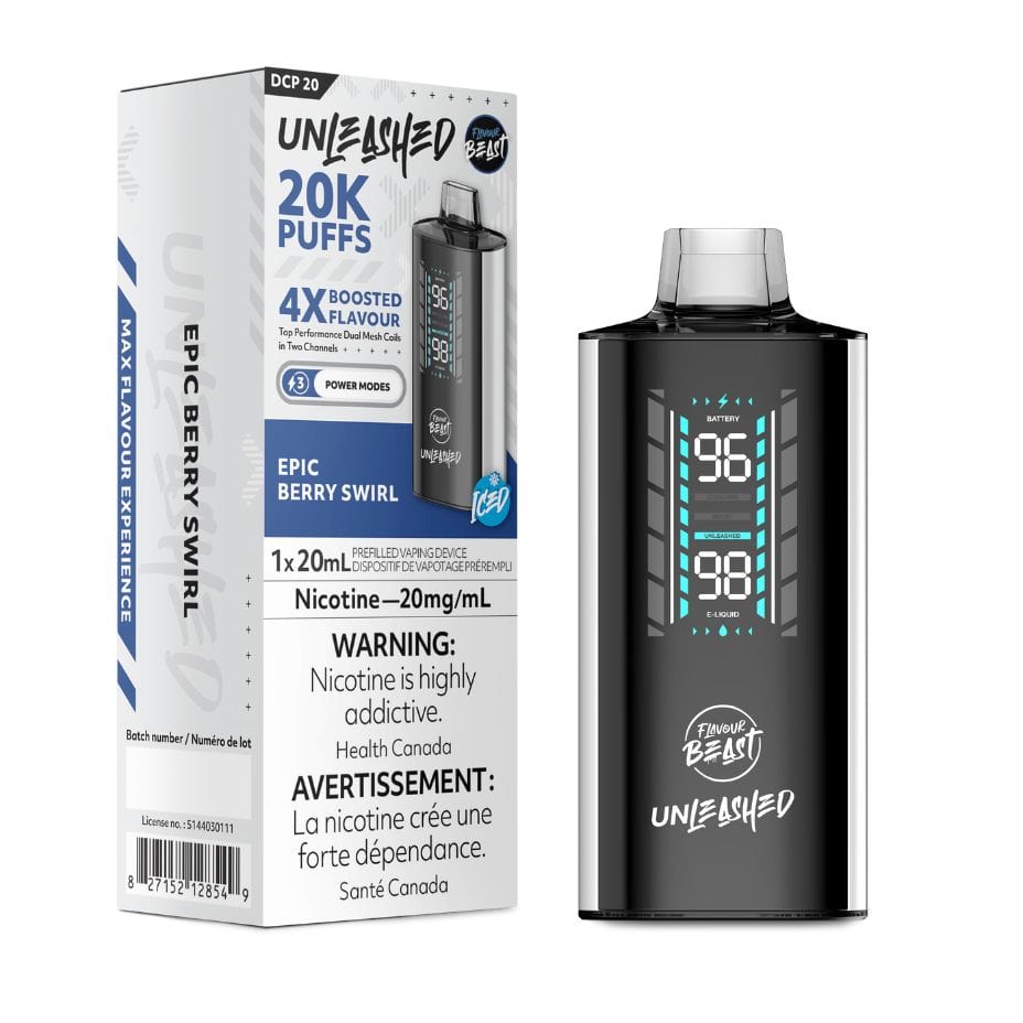 Flavour Beast Unleashed DCP 20K Disposable Vape - Epic Berry Swirl Vapexcape Vape and Bong Shop Regina Saskatchewan