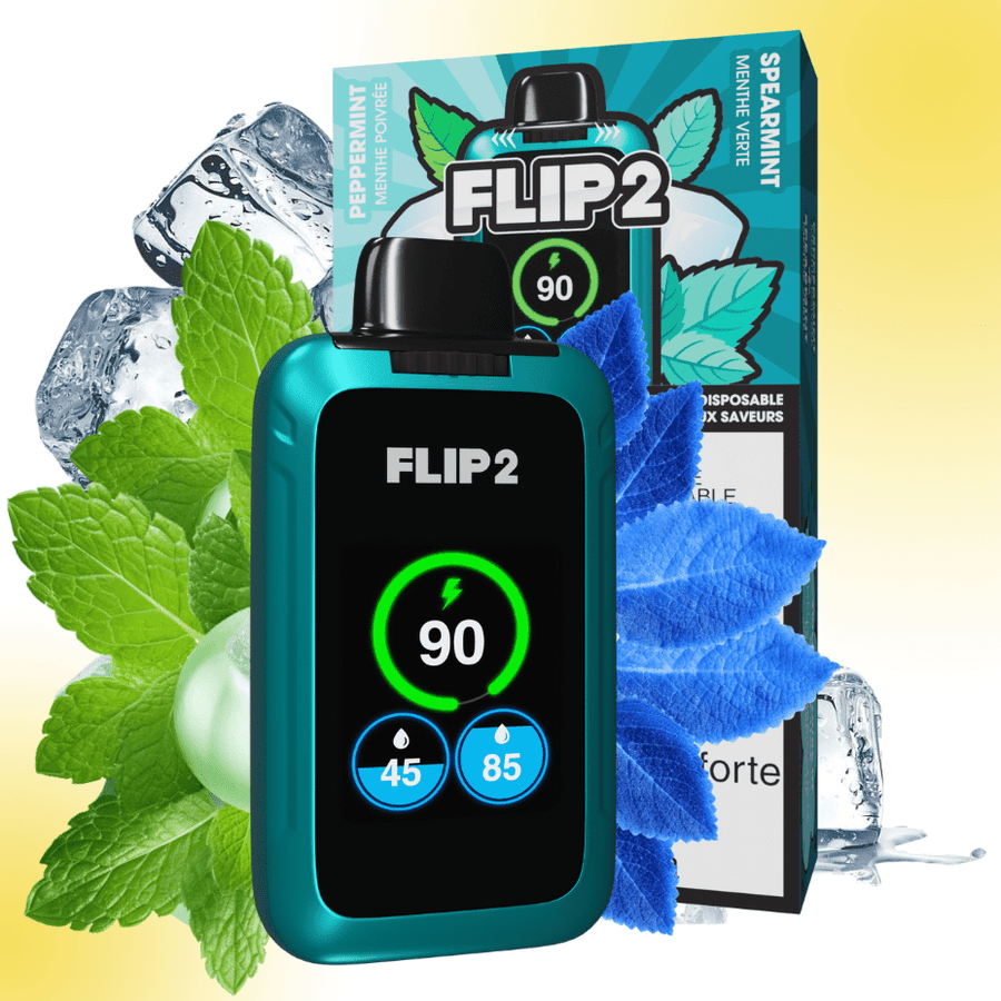 Flip Bar 2 Disposable Vape-Peppermint and Spearmint 11000 Puffs Vapexcape Vape and Bong Shop Regina Saskatchewan