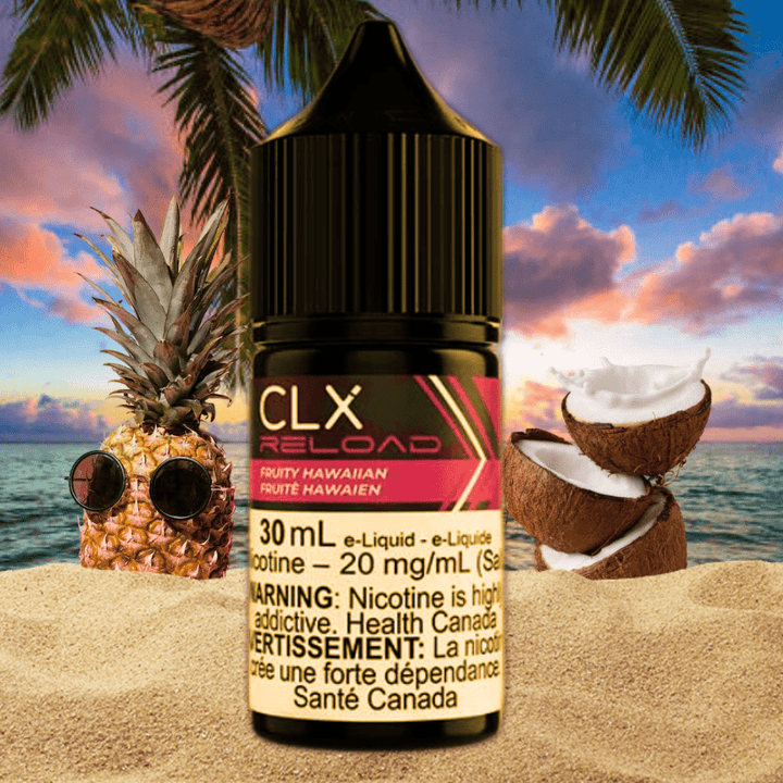 Fruity Hawaiian Salt by CLX Reload E-Liquid 30mL / 10mg Vapexcape Vape and Bong Shop Regina Saskatchewan