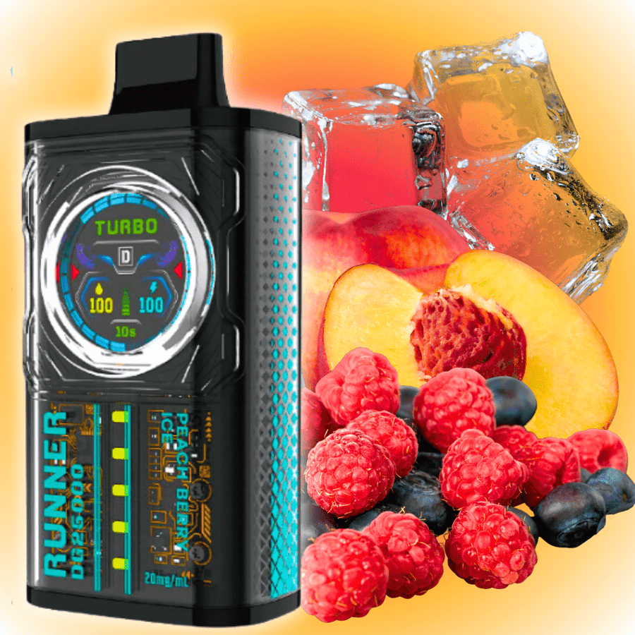 GCORE Runner 25K Disposable Vape - Peach Berry Ice 20mg / 25000 Puffs Vapexcape Vape and Bong Shop Regina Saskatchewan