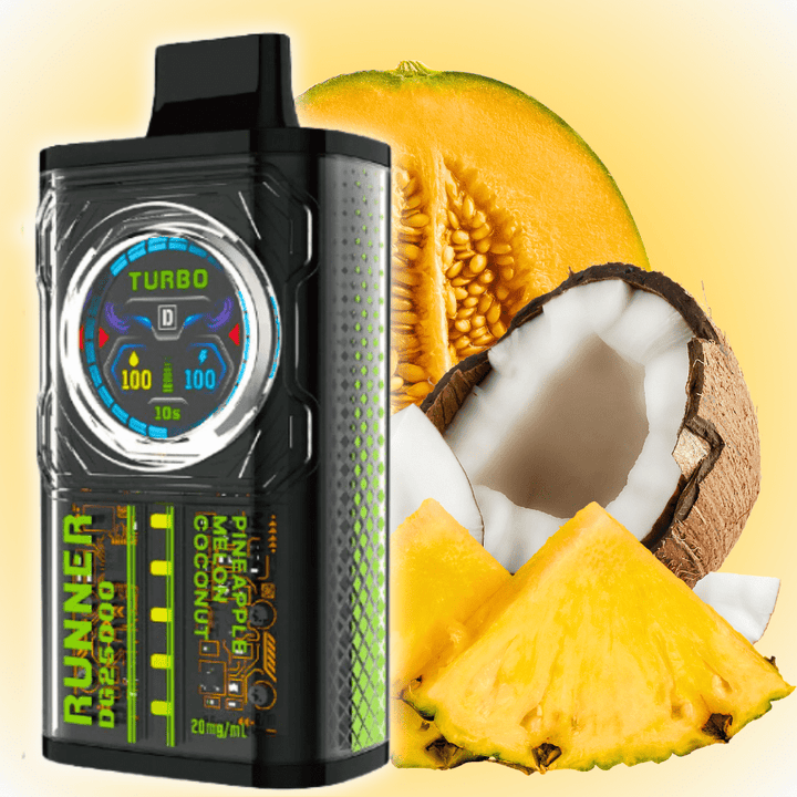 GCORE Runner 25K Disposable Vape - Pineapple Melon Coconut 20mg / 25000 Puffs Vapexcape Vape and Bong Shop Regina Saskatchewan