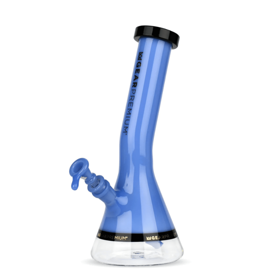 Gear Premium 7mm Periwinkle Tuxedo Beaker-12" Vapexcape Vape and Bong Shop Regina Saskatchewan