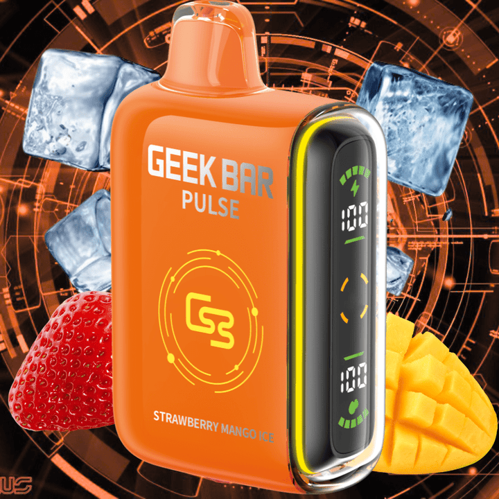 Geek Bar Pulse 9000 Disposable Vape-Strawberry Mango Ice 9000 Puffs / 20mg Vapexcape Vape and Bong Shop Regina Saskatchewan