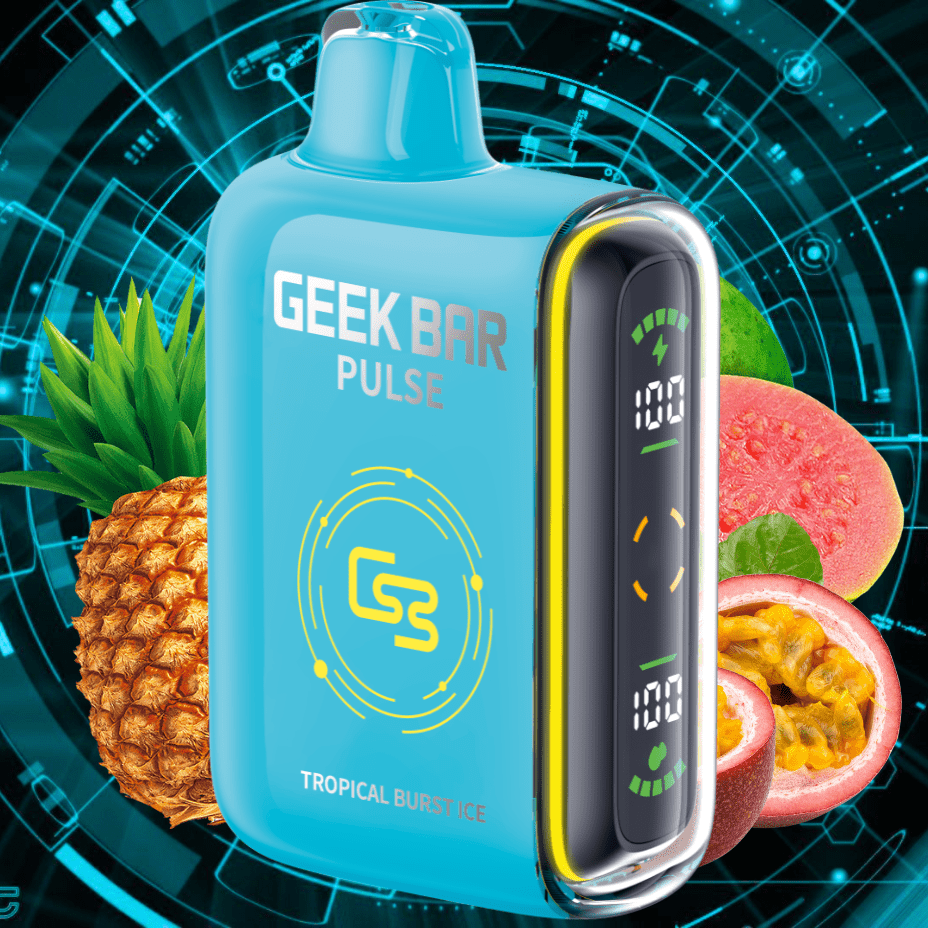 Geek Bar Pulse 9000 Disposable Vape-Tropical Burst Ice 9000 Puffs / 20mg Vapexcape Vape and Bong Shop Regina Saskatchewan