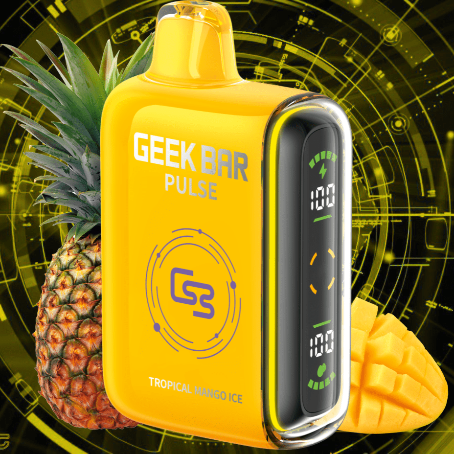 Geek Bar Pulse 9000 Disposable Vape-Tropical Mango Ice 9000 Puffs / 20mg Vapexcape Vape and Bong Shop Regina Saskatchewan