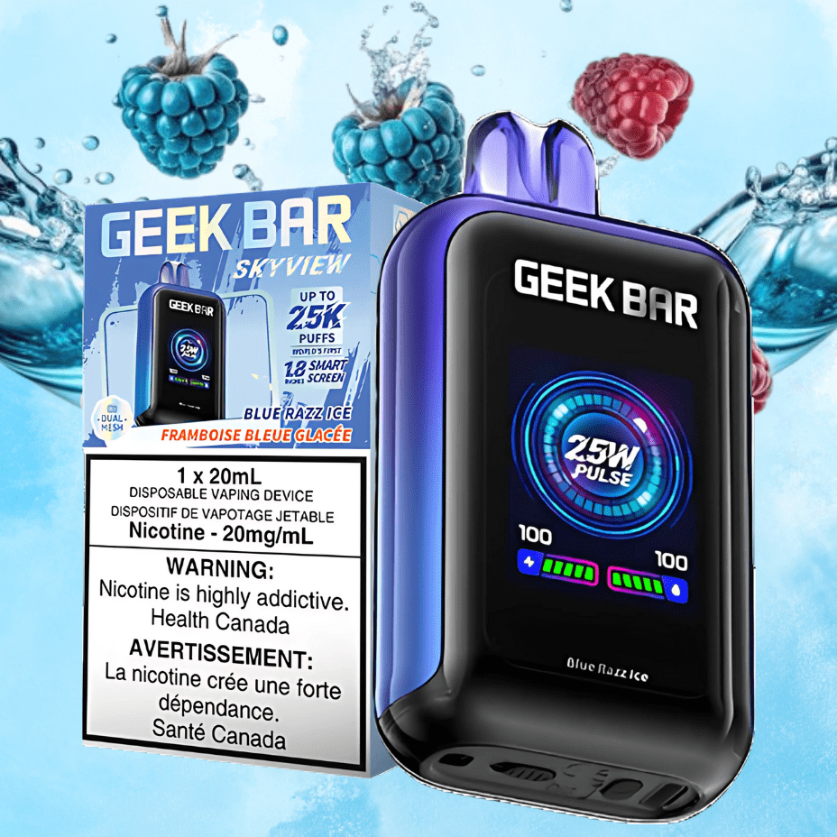 Geek Bar Skyview 25K Disposable Vape - Blue Razz Ice 25000 Puffs / 20mg Vapexcape Vape and Bong Shop Regina Saskatchewan